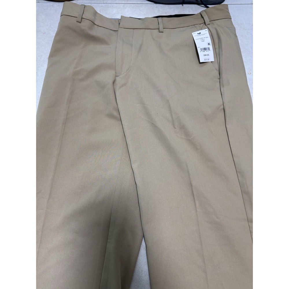 Van Heusen Flex Stretch Easy Care Dress Pants Slacks‎ Khaki 32 x 32 NWT $80